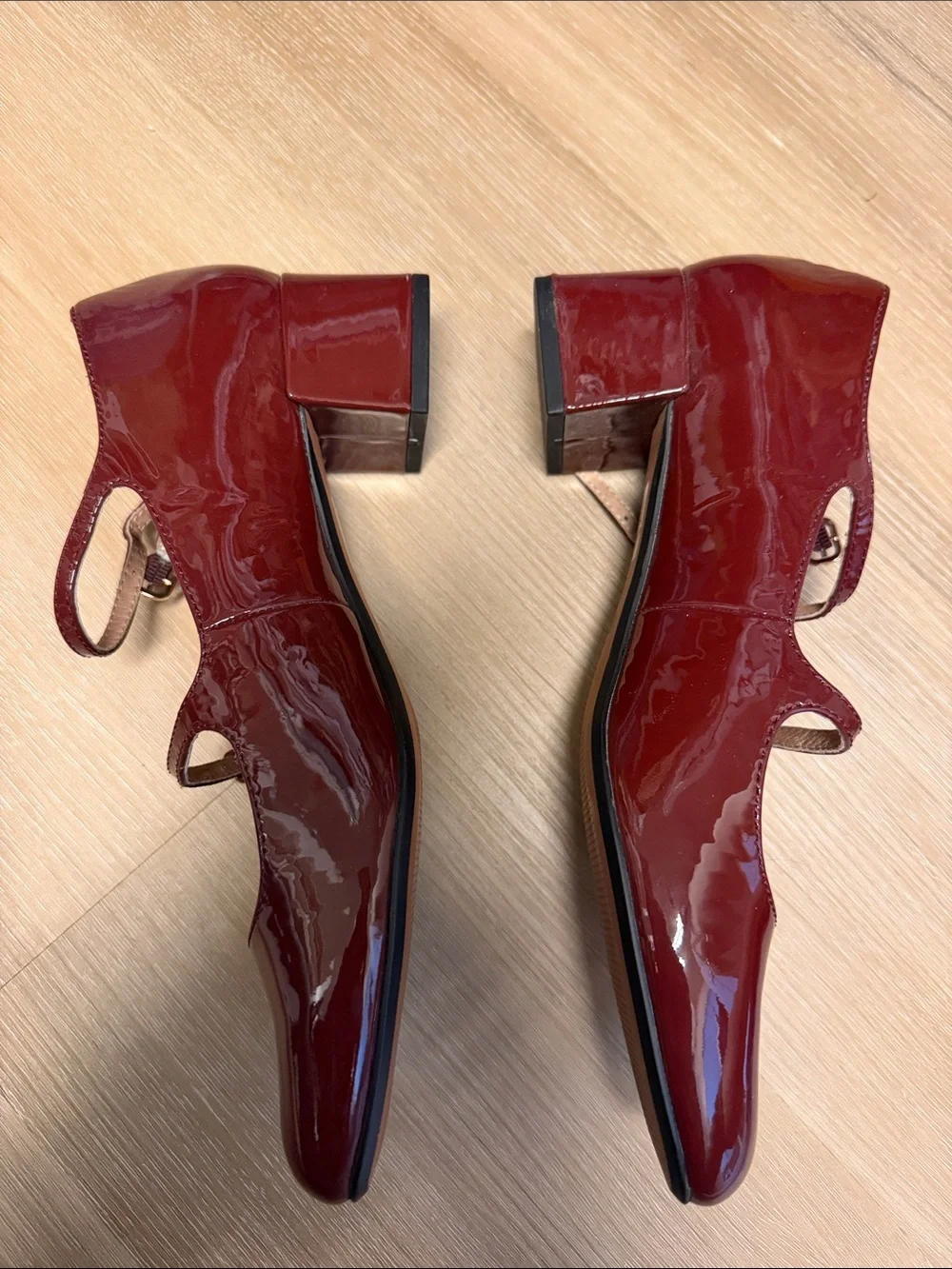 New MADEWELL The Nettie Heeled Mary Jane in Cabernet Patent Leather, W 9.5 NWOB